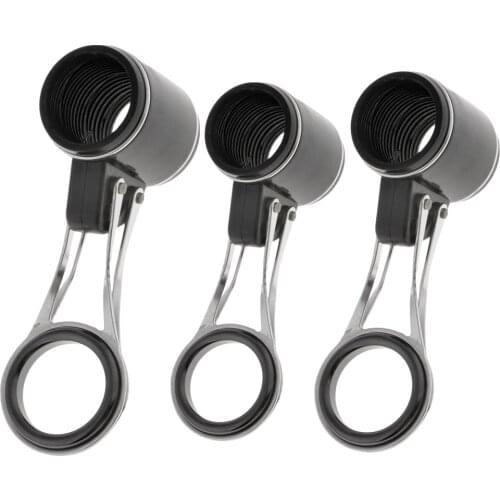 3pcs Smooth Fishing Rod Guides Ceramic Eye Rings DIY Foldable Rod Replacement Parts