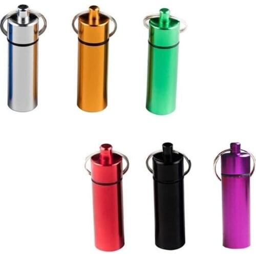 3Pcs/Pack Mini Waterproof Pill Medicine Case Empty Bottles Portable Medicine Containers Hold With Keychain Keyring