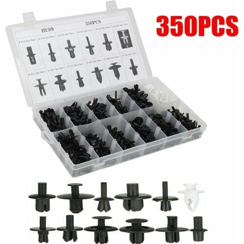 350Pcs Clip Auto Car Push Retainer Pin Rivet Fastener Trim Panel Moulding Tool