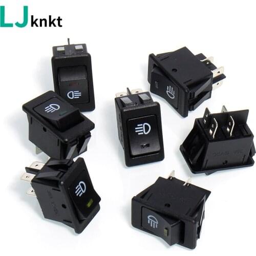 5PCS red yellow green blue General Motors Fog Lamp Switch DC12V 35A Motorcycle Modification Parts Rocker Switch