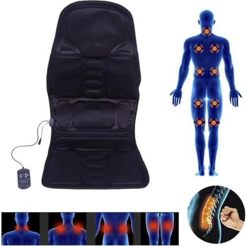 5 Gear Vibrating Motor Number Auto Car Home Office Full-Body Neck Lumbar Massage Chair Relaxation Pad Seat Heat Massage Cushion