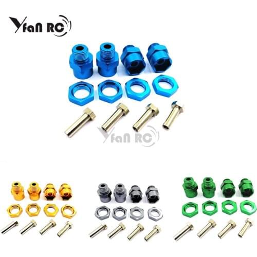 Free Shipping 4PCS Aluminum Alloy HSP 12mm To 17mm Wheel Hex Hub Conversion Adapter for 1/10 RC Car and Upgrade 1:8 tires YF0231