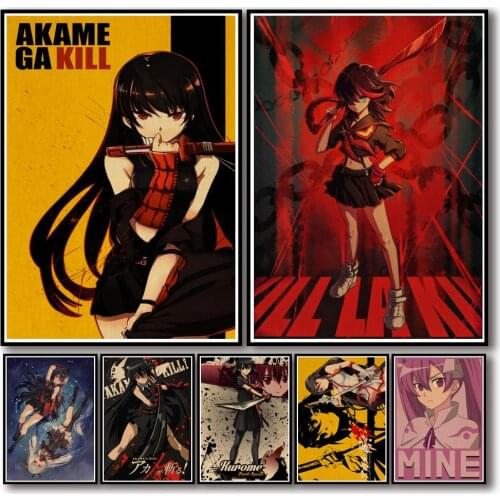 Akame Ga KILL! Anime Posters Canvas Painting Retro Poster Wall Decor Poster Wall Art Picture Room Decoration Home Decor