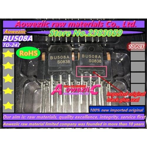 Aoweziic 100% new imported original BU508 BU508A TO-3P power switch tube ultrasonic power tube 8A 1500V