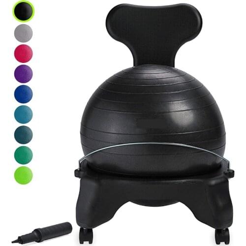 Balance Ball Chair Exercise Stability Yoga Ball Premium Ergonomic Chair for Home and Office Desk with Air Pump
