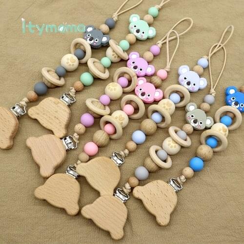 Baby Pacifier Chains Handmade Pacifier Clips 100% safe Food Grade Silicone Baby Teether Teething Chain Holder Chain baby Gift