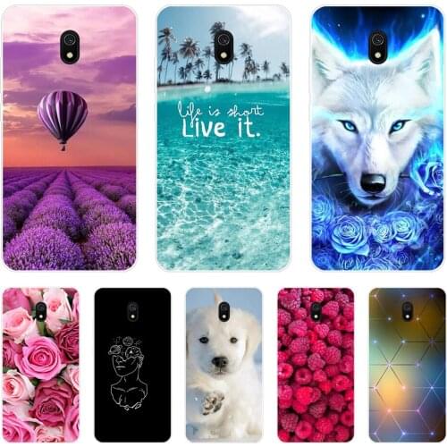 Case for xiaomi redmi 8a cases full protection soft tpu back cover on redmi 8a bumper hongmi 8a phone shell bag coque animal dog