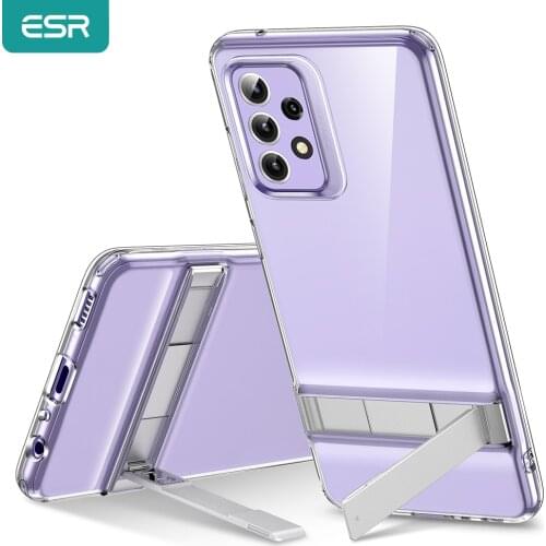 ESR Case for Samsung Galaxy A52 Durable Metal Kickstand Steady Case TPU Frame Clear Phone Protection for Samsung A52