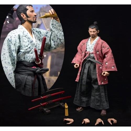 For Collection 1/6 Scale Full Set Japanese Samurai The Position of Tian Ba Lonely Ronin Action Figure Model for Fan Holiday Gift