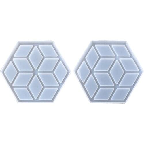 Coaster Molds For Resin Casting Epoxy Resin Tray Mold for Making Coasters Faux Agate Slices Wall Hanging Home Decoration