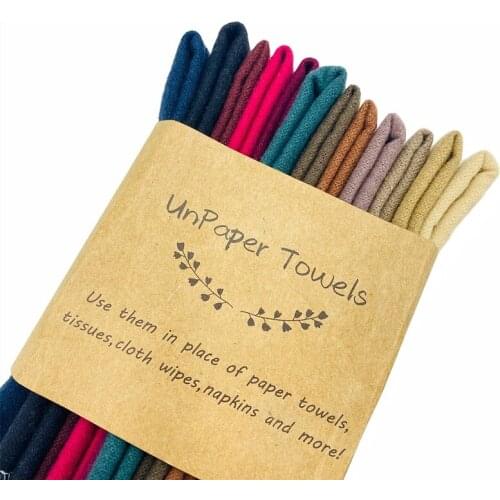 Non Paper Towels Reusable Washable Paperless Recycled Birdseye Cotton Napkins Bathroom Roll Cleaning Cloth Kitchen Unpaper Towel