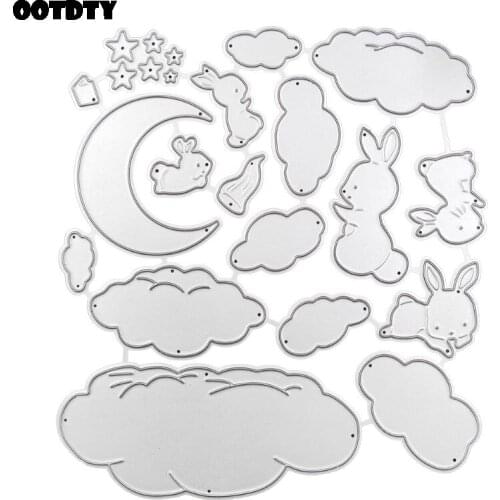 Good Night Rabbit Metal Cutting Dies Stencil DIY Scrapbooking Album Stamp Paper Card Embossing Craft Decor 2019