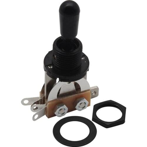 NEW Electric Guitar Switch 3 Way Toggle Switch with Black Cap Tip for Guitar Accessories