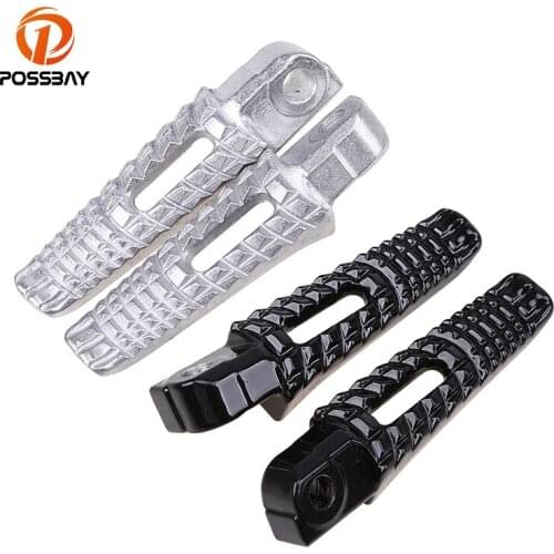 POSSBAY Aluminum Motorcycle Footrest Motocross Motorbike Pedals for Off-Road Suzuki GSXR 1000 2005-2014 Scooter Foot Pegs