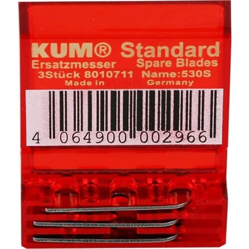 German Kum high sharp carbon steel standard pencil sharpener spare blades 3 Pack