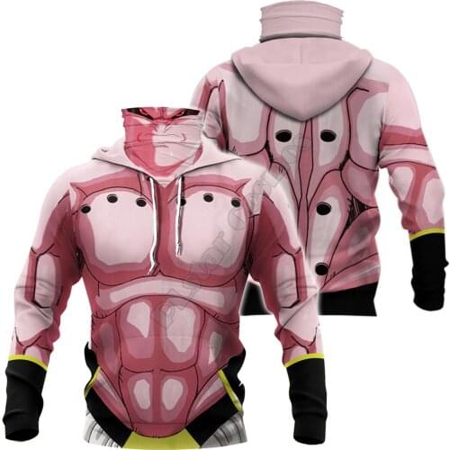Goku Vegeta Buu 3D Printed Hoodies Fashion Sweatshirt Women Men Casual Pullover Hoodie Mask Warm Cosplay Costumes 06