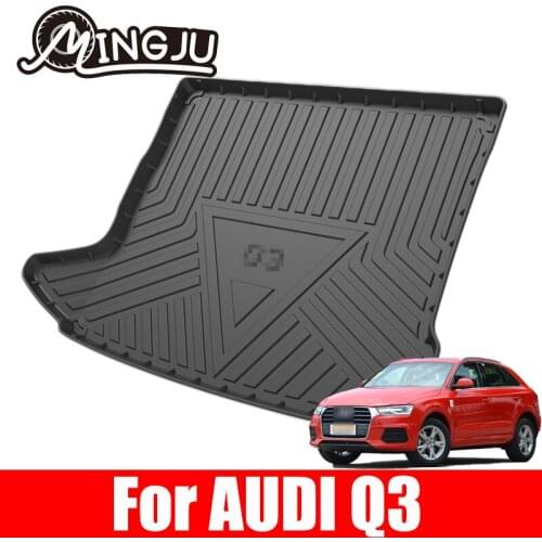 For AUDI Q3 2009 To 2019 Durable Boot Carpets Washable Trunk Storage Mat Rollable Back Box Cushion Easy Mounting Protective Pads