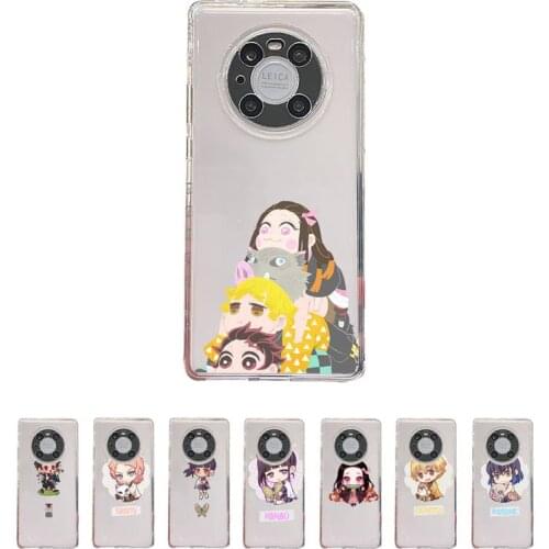 Demon Slayer Kawaii Anime Phone Case Transparent For Huawei honor V 40 30 20 X note 10 pro lite max s Soft TPU Clear Mobile bags