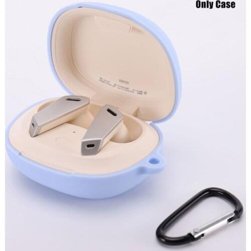Dust-proof Protective Cover Soft Silicone Case with Carabiner for EDIFIER TWS NB2 Bluetooth Headphones Headset