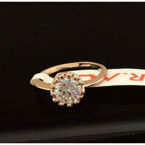 SALE So Beautiful Engagement Ring High Quality Women for Ladies Jewelry Accessories Crystal Stone Rose Gold Color Ring
