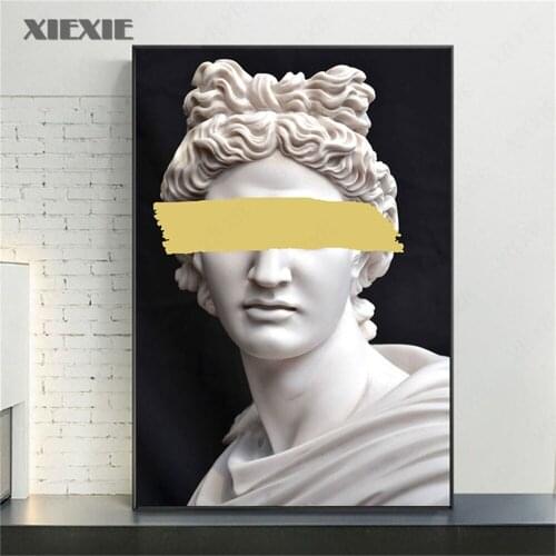 Sculpture of David Canvas Art Posters Graffiti Street Art of David Canvas Paintings Wall Art Picture Home Wall Decoration