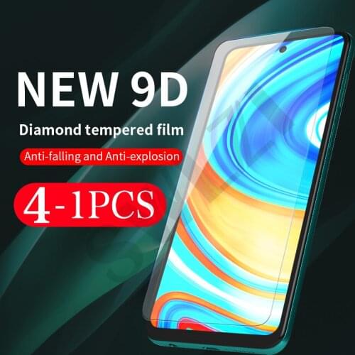 4-1Pcs tempered glass smartphone for Redmi 10X 9 9i 9T 9A 9C note 10 10s 9T 9s pro MAX protective film phone screen protector