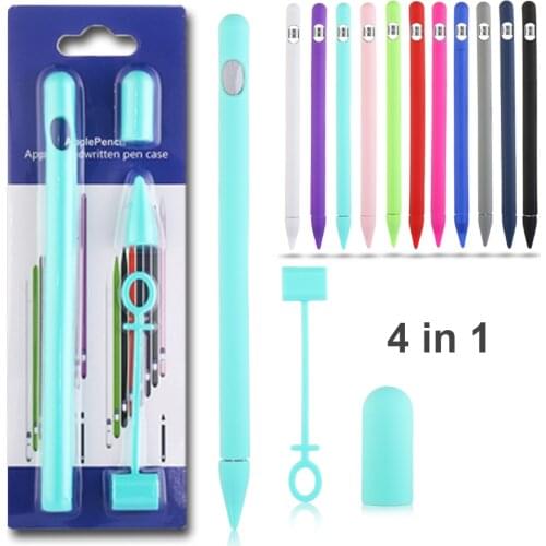 1PC Soft Silicone Compatible For Apple Pencil Case Compatible For iPad Tablet Touch Pen Stylus Protective Sleeve Cover