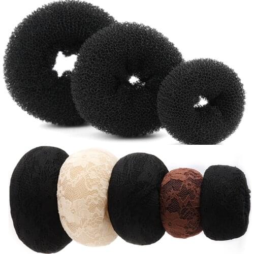 1PC New Elegant Fashion Women Shaper Donut Bun Maker Hair Ring Hair Rollers Beauty Styling Hair Tools Accessories Wholesale