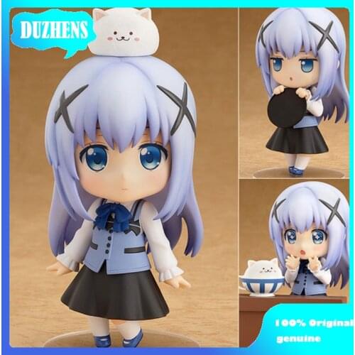 100% Original genuine Is the order a rabbit? Kafuu Chino Q version figma PVC Action Figure Anime Figure Model Toys Doll Gift