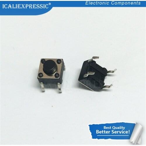 200PCS button Touch switch 6*6*5 keys button DIP 4pin 6*6*5mm Light touch switch DIP4 /OFF Touch 6x6x5 High quality