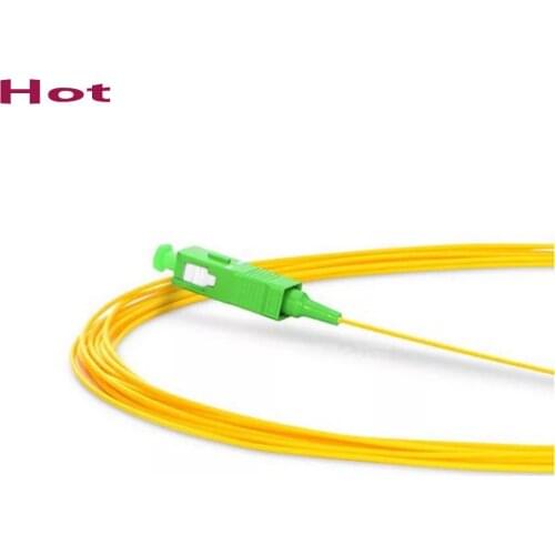 50PCS SC/ UPC Single Mode Optical fiber pigtail 0.9mm PVC Jacket Single mode fiber optic Pigtail 1M 9/125