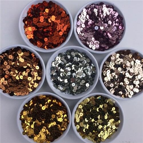 6mm 2500pcs Flat Round Loose Sequins for Crafts Paillette Sewing Garment Dress Bags Shoes DIY Decoration Sparkles Sequins