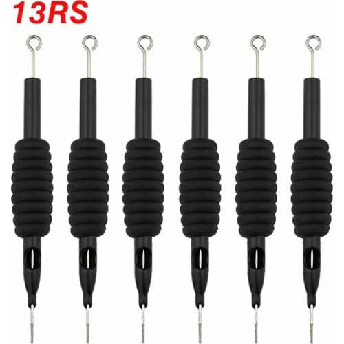 OPHIR 6PCS/Lot 13RS Sterile Disposable Tattoo Nozzle Needle Tips and Tube 3/4 Grip _TA110(13RS)-6x