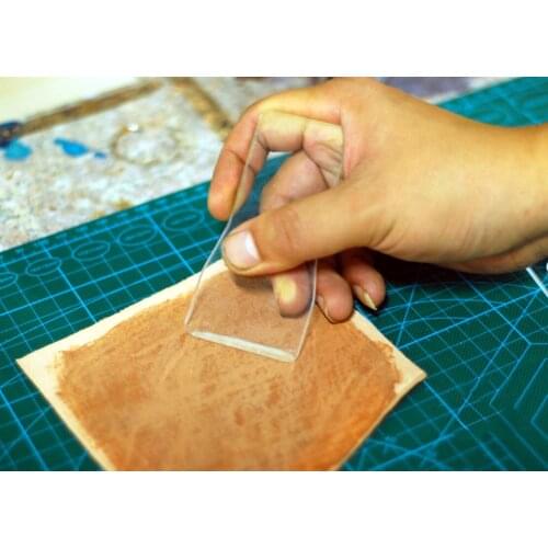 Acrylic 3mm Scraper CMC Processing Tool with Protective Film for The Back Side of Leather