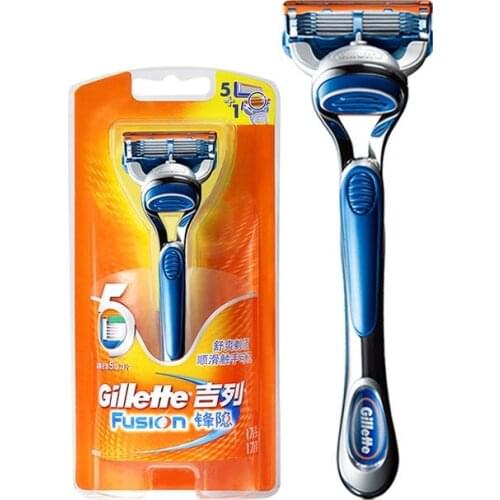 Gillettee Fusion 5 Shaving Machine Safety Razor Holder Face Shaver Cassettes Shave Beard Case With Replacebale Blades For Men