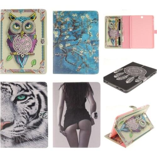 Tiger Lion Case For galaxy Tab S2 Protective Pu Leather case For samsung galaxy Tab S2 9.7 SM-T810 T815 9.7" tablet Case