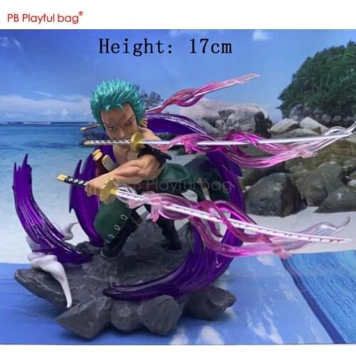 Playful bag 17CM Roronoa Zoro figure pvc-model-toys Japan Anime collectible action figure Room ornaments Christmas gifts HF52