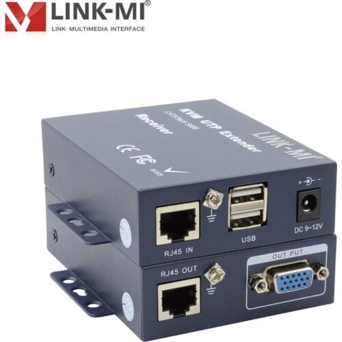 LINK-MI K103TRU 300M VGA USB KVM Extender Over Single Cat5e/6 utp Cable for keyboard, mouse and video port max of 300m