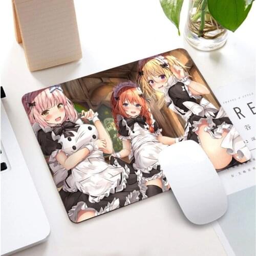 Jk Maid Outfit Sexy Cute Girl Small Mouse Pad Gaming Accessories Notebook Genshin Impact Keyboard Pad Desktop 25*29CM MousePads