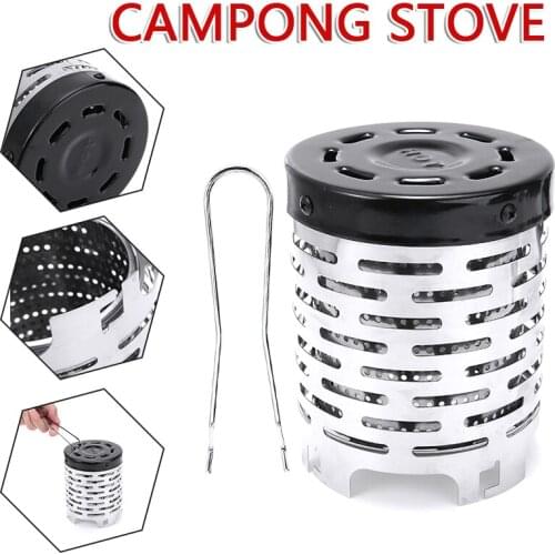 1Pcs Stainless Steel Mini Camping Heater For Gas Stove Grill Burner Outdoor Cooking Cooker Camping Accessories Portable