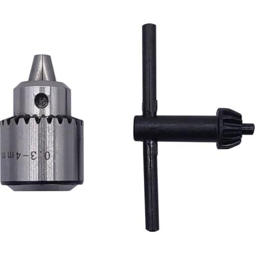 JT0 0.3-4mm Mini Drill Chuck Micro Taper Mounted Drill Chuck and Chuck Key Lathe Accessories Adapter with Key