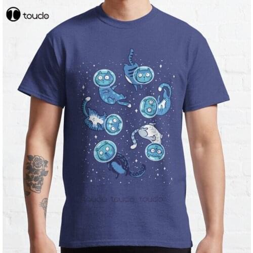 New Galaxy Cats Classic T-Shirt Cotton Men Tee Shirt