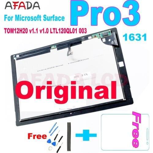 Original Display for Microsoft Surface Pro 3 Pro3 1631 v1.1 v1.0 LTL120QL01 003 LCD Display Touch Screen Digitizer Assembly