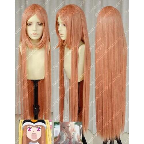 WIG 100CM MAWARU-PENGUINDRUM Long Orange Straight Cosplay Wigs Free Shipping