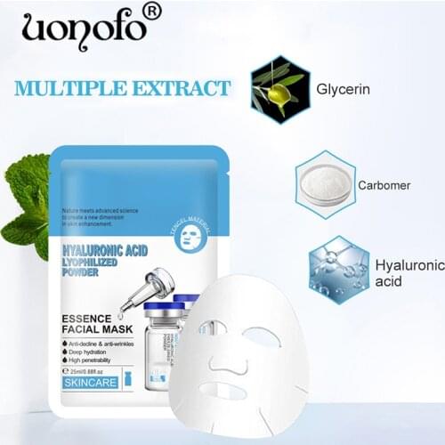 Skin Care Natural Fruit Plant Facial Mask Moisturizing acne Oil-Control hyaluronic acid Aloe vera vitamin c Sheet Face Mask