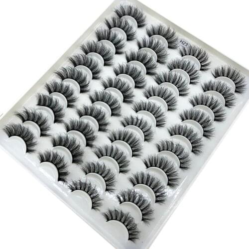 NEW 20 Pairs 3D Faux Mink Eyelashes Natural Thick Long False Eyelashes Dramatic Fake Lashes Makeup Extension Eyelashes maquiagem