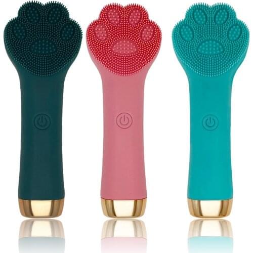 Silicone Facial Cleansing Brush Cute Cats Claw-shaped Cleanser Pore Cleaner Exfoliator Facial Scrub Cleansing Brush Skin Care