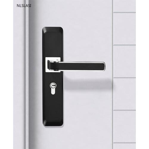 Modern interior mute door lock bedroom door handle lock zinc alloy handle lock door handle hardware accessories bathroom