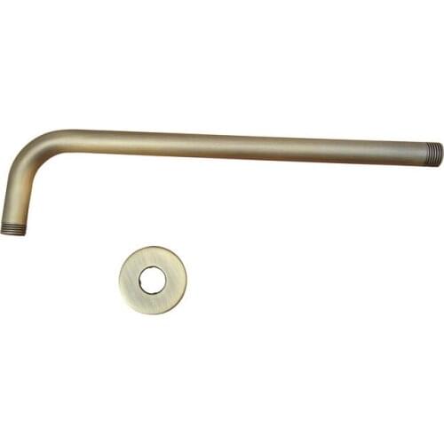 Retro Antique Brass Shower Head Extension Pipe - 12" Long wall cover - Shower Arm Bathroom Accessory (Standard 1/2") msh104