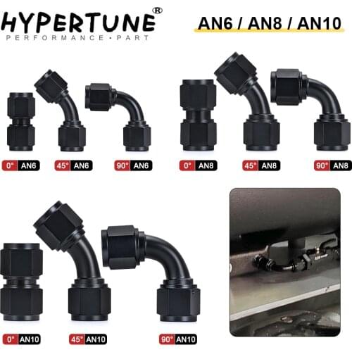 1 Set Universal 0 45 90 Degree AN6 AN8 AN10 Female to AN6 AN8 AN10 Female Hydraulic hose Elbow Oil Cooler Fitting Hose Fittings